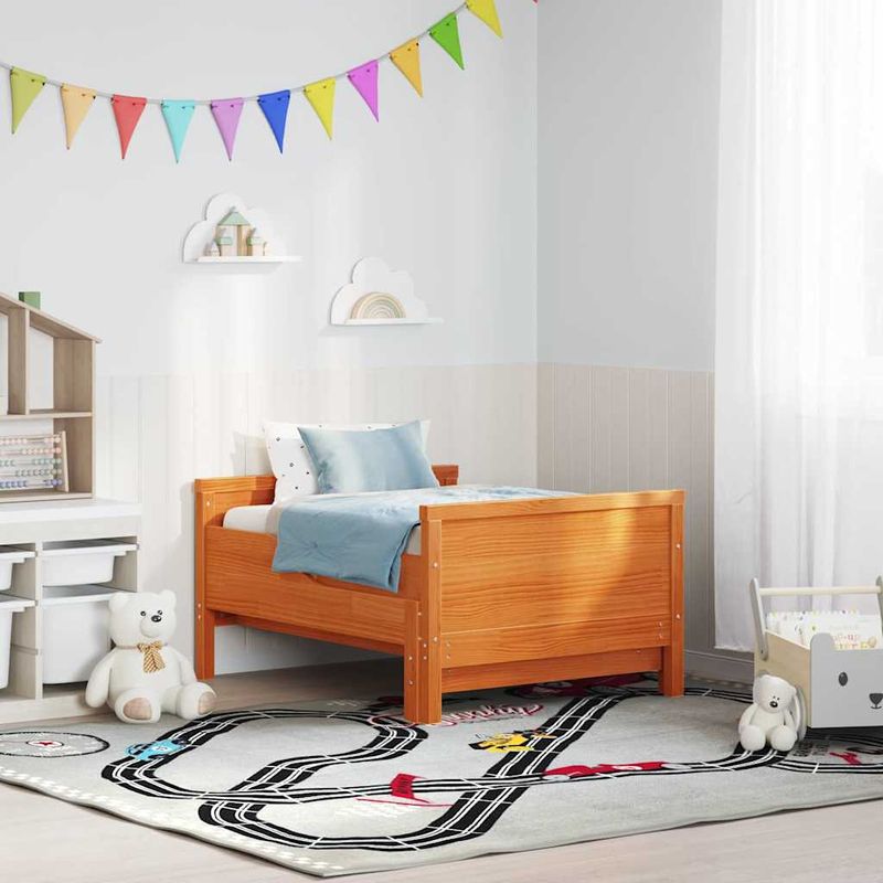 Casa si Gradina - Mobilier - Paturi si accesorii - Paturi - Cadru de pat extensibil pentru copii Other Maro ceruit - Infinity.ro
