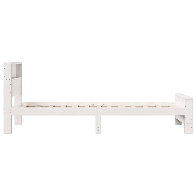 Casa si Gradina - Mobilier - Paturi si accesorii - Paturi - Cadru de pat cu headboard Alb 90 x 200 cm Lemn masiv de pin - Infinity.ro