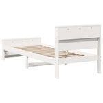 Casa si Gradina - Mobilier - Paturi si accesorii - Paturi - Cadru de pat cu headboard Alb 90 x 200 cm Lemn masiv de pin - Infinity.ro