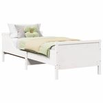 Casa si Gradina - Mobilier - Paturi si accesorii - Paturi - Cadru de pat extensibil pentru copii Alb 80 x 130 / 165 / 200 cm - Infinity.ro