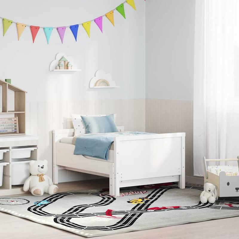 Casa si Gradina - Mobilier - Paturi si accesorii - Paturi - Cadru de pat extensibil pentru copii Alb 80 x 130 / 165 / 200 cm - Infinity.ro