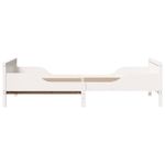 Casa si Gradina - Mobilier - Paturi si accesorii - Paturi - Cadru de pat extensibil pentru copii Alb 80 x 130 / 165 / 200 cm - Infinity.ro