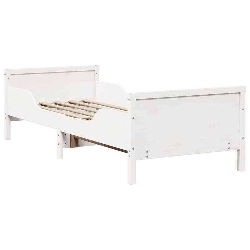 Casa si Gradina - Mobilier - Paturi si accesorii - Paturi - Cadru de pat extensibil pentru copii Alb 80 x 130 / 165 / 200 cm - Infinity.ro