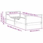 Casa si Gradina - Mobilier - Paturi si accesorii - Paturi - Cadru de pat extensibil pentru copii Alb 80 x 130 / 165 / 200 cm - Infinity.ro