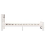 Casa si Gradina - Mobilier - Paturi si accesorii - Paturi - Cadru de pat cu headboard Alb 100 x 200 cm Lemn masiv de pin - Infinity.ro