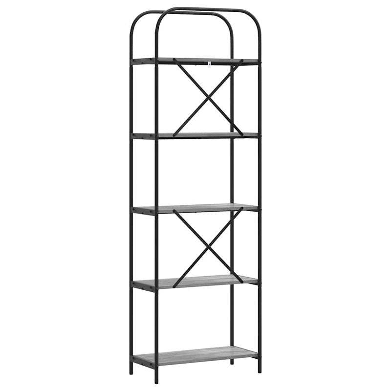 Casa si Gradina - Mobilier - Biblioteci si rafturi - Biblioteci - Raft pentru carti sonoma gri 60 x 30 x 183 cm Lemn compozit - Infinity.ro