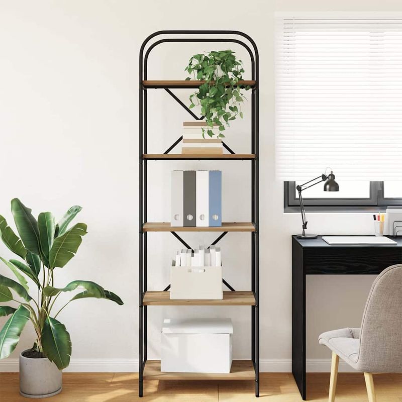 Casa si Gradina - Mobilier - Biblioteci si rafturi - Biblioteci - Raft pentru carti stejar artizanal 60 x 30 x 183 cm - Infinity.ro