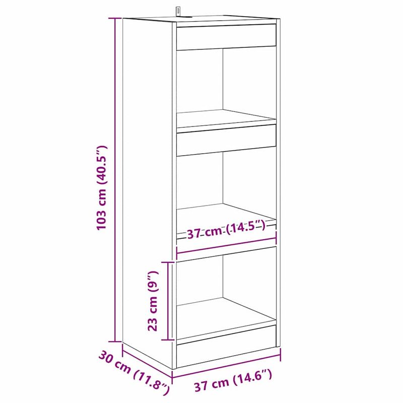 Casa si Gradina - Mobilier - Biblioteci si rafturi - Biblioteci - Dulap pentru carti stejar artizanal 40 x 30 x 103 cm - Infinity.ro