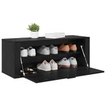 Casa si Gradina - Mobilier - Organizare si depozitare - Organizator incaltaminte - Dulap pentru pantofi cu raft Stejar negru 100 x 35 x 38 cm - Infinity.ro