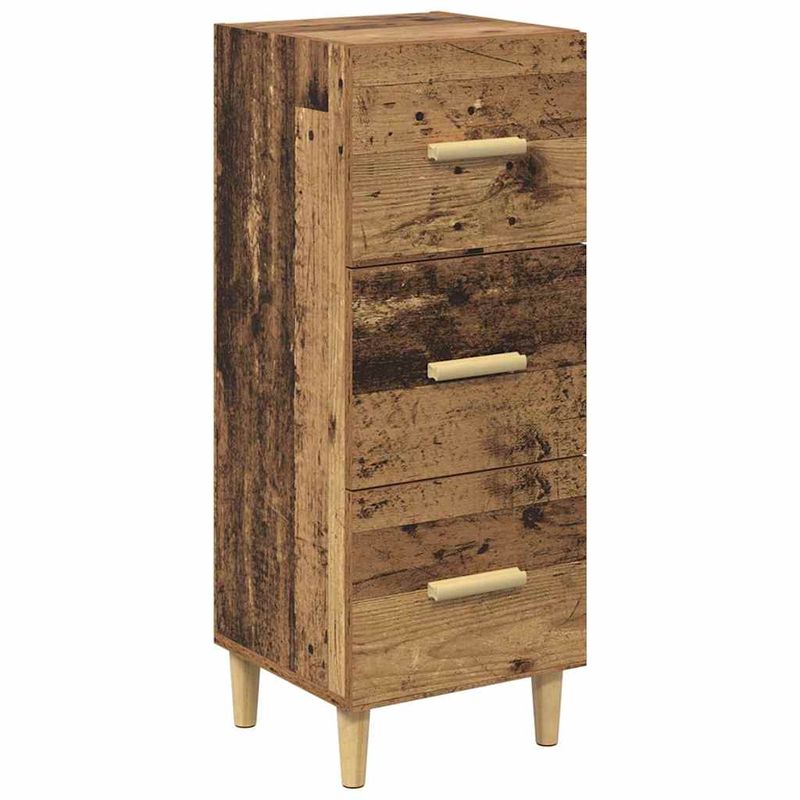 Casa si Gradina - Mobilier - Comode si corpuri - Comode - Bufet cu sertar Lemn vechi 34.5 x 34 x 90 cm Lemn compozit - Infinity.ro