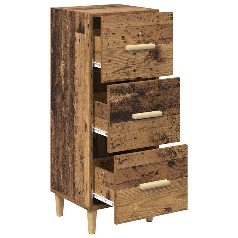 Casa si Gradina - Mobilier - Comode si corpuri - Comode - Bufet cu sertar Lemn vechi 34.5 x 34 x 90 cm Lemn compozit - Infinity.ro