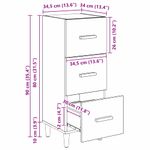 Casa si Gradina - Mobilier - Comode si corpuri - Comode - Bufet cu sertar Lemn vechi 34.5 x 34 x 90 cm Lemn compozit - Infinity.ro
