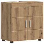 Casa si Gradina - Mobilier - Mobilier baie - Comode baie - Cabinet pentru chiuveta de baie cu depozitare stejar artizanal - Infinity.ro