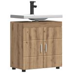 Casa si Gradina - Mobilier - Mobilier baie - Comode baie - Cabinet pentru chiuveta de baie cu depozitare stejar artizanal - Infinity.ro