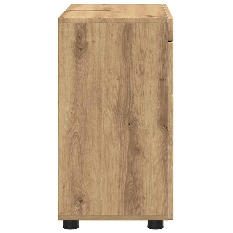 Casa si Gradina - Mobilier - Mobilier baie - Comode baie - Cabinet pentru chiuveta de baie cu depozitare stejar artizanal - Infinity.ro