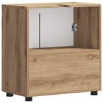 Casa si Gradina - Mobilier - Mobilier baie - Comode baie - Cabinet pentru chiuveta de baie cu depozitare stejar artizanal - Infinity.ro