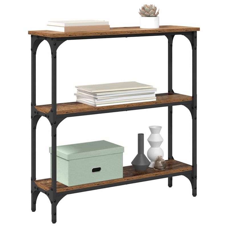 Casa si Gradina - Mobilier - Comode si corpuri - Console - Masa de consola cu raft Lemn vechi 75 x 22.5 x 75 cm - Infinity.ro