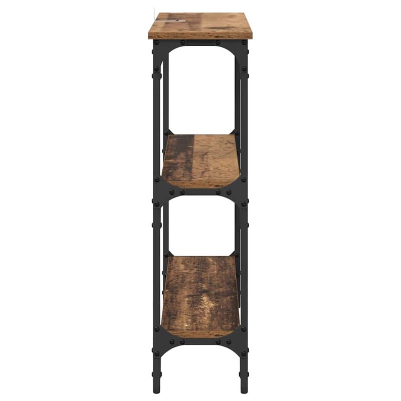 Casa si Gradina - Mobilier - Comode si corpuri - Console - Masa de consola cu raft Lemn vechi 75 x 22.5 x 75 cm - Infinity.ro