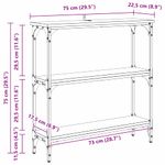 Casa si Gradina - Mobilier - Comode si corpuri - Console - Masa de consola cu raft Lemn vechi 75 x 22.5 x 75 cm - Infinity.ro