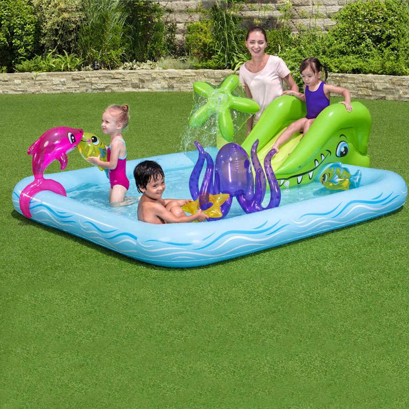 Casa si Gradina - Gradina si terasa - Piscine si accesorii - Piscine copii - Bestway Centru de joaca Fantastic Aquarium, 239x206x86 cm - Infinity.ro