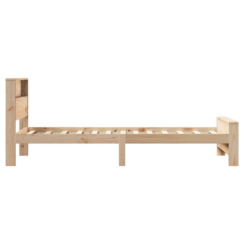 Casa si Gradina - Mobilier - Paturi si accesorii - Paturi - Cadru de pat cu headboard Maro 75 x 190 cm Lemn masiv de pin - Infinity.ro