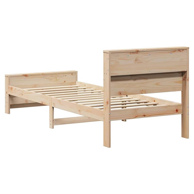 Casa si Gradina - Mobilier - Paturi si accesorii - Paturi - Cadru de pat cu headboard Maro 75 x 190 cm Lemn masiv de pin - Infinity.ro
