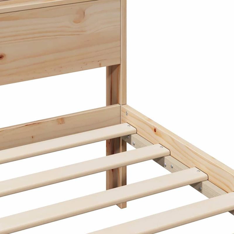 Casa si Gradina - Mobilier - Paturi si accesorii - Paturi - Cadru de pat cu headboard Maro 75 x 190 cm Lemn masiv de pin - Infinity.ro