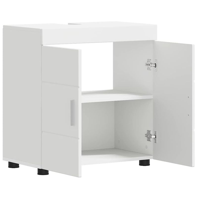 Casa si Gradina - Mobilier - Mobilier baie - Comode baie - Cabinet pentru chiuveta de baie cu usa Alb 60 x 34 x 63 cm - Infinity.ro