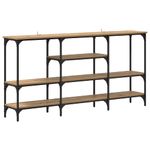 Casa si Gradina - Mobilier - Comode si corpuri - Console - Masa de consola stejar artizanal 160 x 29 x 80 cm Lemn compozit - Infinity.ro