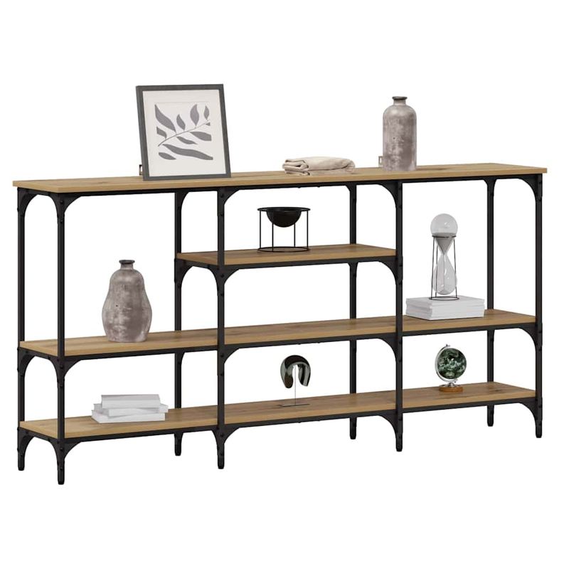 Casa si Gradina - Mobilier - Comode si corpuri - Console - Masa de consola stejar artizanal 160 x 29 x 80 cm Lemn compozit - Infinity.ro