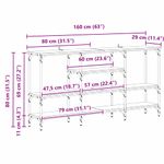 Casa si Gradina - Mobilier - Comode si corpuri - Console - Masa de consola stejar artizanal 160 x 29 x 80 cm Lemn compozit - Infinity.ro