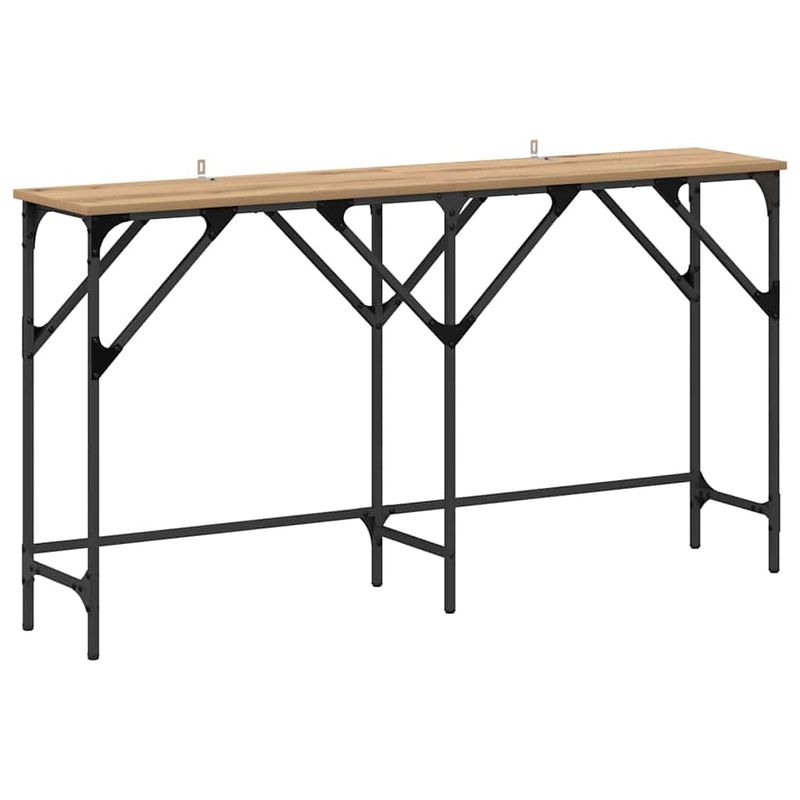 Casa si Gradina - Mobilier - Comode si corpuri - Console - Masa de consola stejar artizanal 140 x 29 x 75 cm Lemn compozit - Infinity.ro