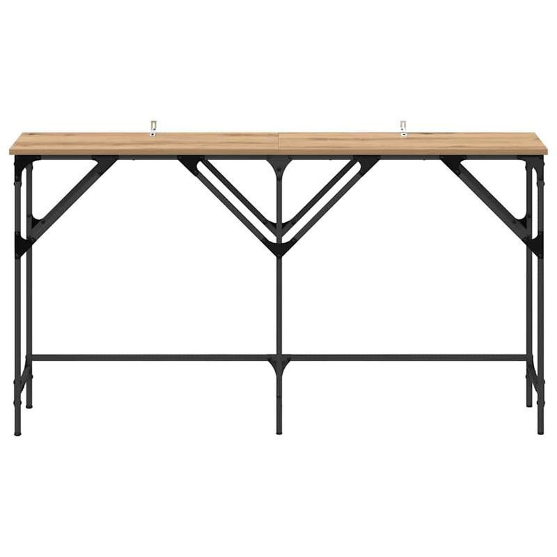 Casa si Gradina - Mobilier - Comode si corpuri - Console - Masa de consola stejar artizanal 140 x 29 x 75 cm Lemn compozit - Infinity.ro