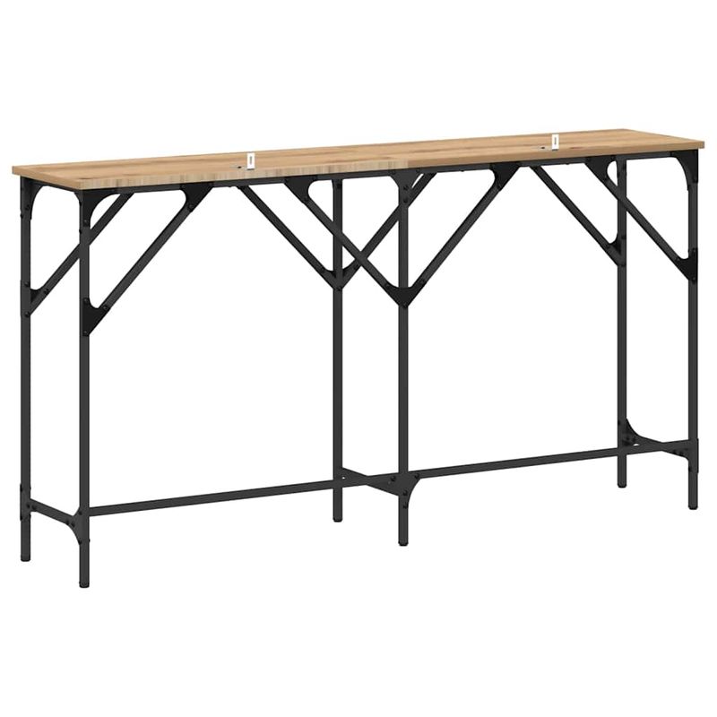 Casa si Gradina - Mobilier - Comode si corpuri - Console - Masa de consola stejar artizanal 140 x 29 x 75 cm Lemn compozit - Infinity.ro