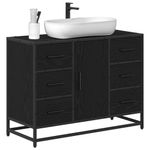 Casa si Gradina - Mobilier - Mobilier baie - Comode baie - Dulap pentru Chiuveta de Baie Stejar negru 80 x 33 x 60 cm - Infinity.ro