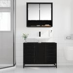 Casa si Gradina - Mobilier - Mobilier baie - Comode baie - Dulap pentru Chiuveta de Baie Stejar negru 80 x 33 x 60 cm - Infinity.ro