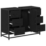 Casa si Gradina - Mobilier - Mobilier baie - Comode baie - Dulap pentru Chiuveta de Baie Stejar negru 80 x 33 x 60 cm - Infinity.ro
