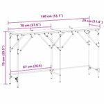 Casa si Gradina - Mobilier - Comode si corpuri - Console - Masa de consola stejar artizanal 140 x 29 x 75 cm Lemn compozit - Infinity.ro