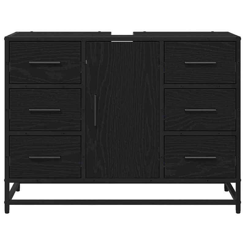 Casa si Gradina - Mobilier - Mobilier baie - Comode baie - Dulap pentru Chiuveta de Baie Stejar negru 80 x 33 x 60 cm - Infinity.ro