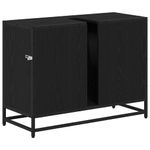 Casa si Gradina - Mobilier - Mobilier baie - Comode baie - Dulap pentru Chiuveta de Baie Stejar negru 80 x 33 x 60 cm - Infinity.ro