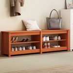 Casa si Gradina - Mobilier - Organizare si depozitare - Organizator incaltaminte - Banca pentru pantofi cu raft Maro ceruit 160 x 36.5 x 50 cm - Infinity.ro