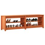 Casa si Gradina - Mobilier - Organizare si depozitare - Organizator incaltaminte - Banca pentru pantofi cu raft Maro ceruit 160 x 36.5 x 50 cm - Infinity.ro