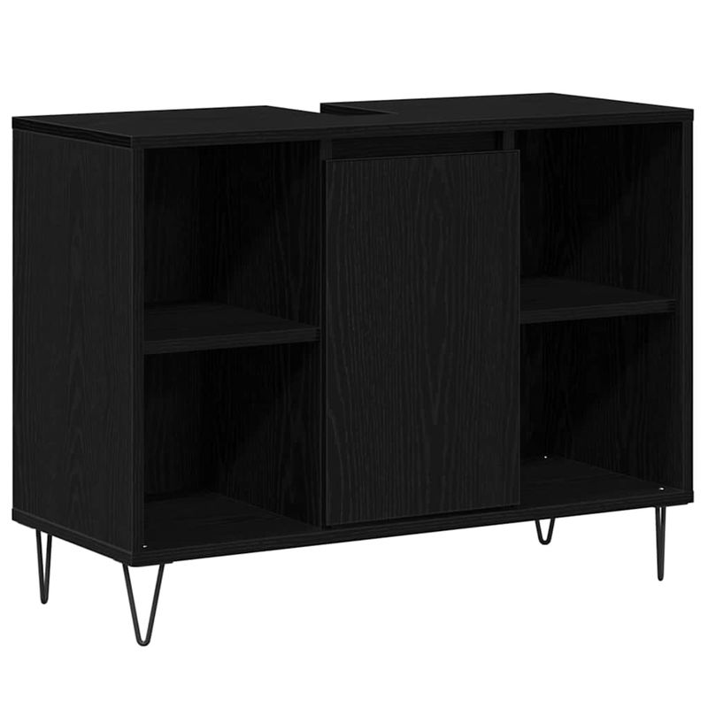 Casa si Gradina - Mobilier - Mobilier baie - Corpuri baie - Dulap de Baie cu usa Stejar negru 80 x 33 x 60 cm Lemn compozit - Infinity.ro