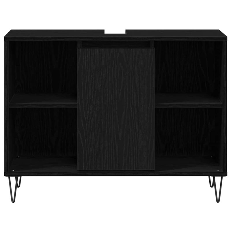 Casa si Gradina - Mobilier - Mobilier baie - Corpuri baie - Dulap de Baie cu usa Stejar negru 80 x 33 x 60 cm Lemn compozit - Infinity.ro