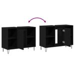 Casa si Gradina - Mobilier - Mobilier baie - Corpuri baie - Dulap de Baie cu usa Stejar negru 80 x 33 x 60 cm Lemn compozit - Infinity.ro