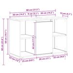 Casa si Gradina - Mobilier - Mobilier baie - Corpuri baie - Dulap de Baie cu usa Stejar negru 80 x 33 x 60 cm Lemn compozit - Infinity.ro