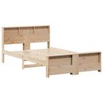 Casa si Gradina - Mobilier - Paturi si accesorii - Paturi - Cadru de pat cu headboard Maro 120 x 200 cm Lemn masiv de pin - Infinity.ro