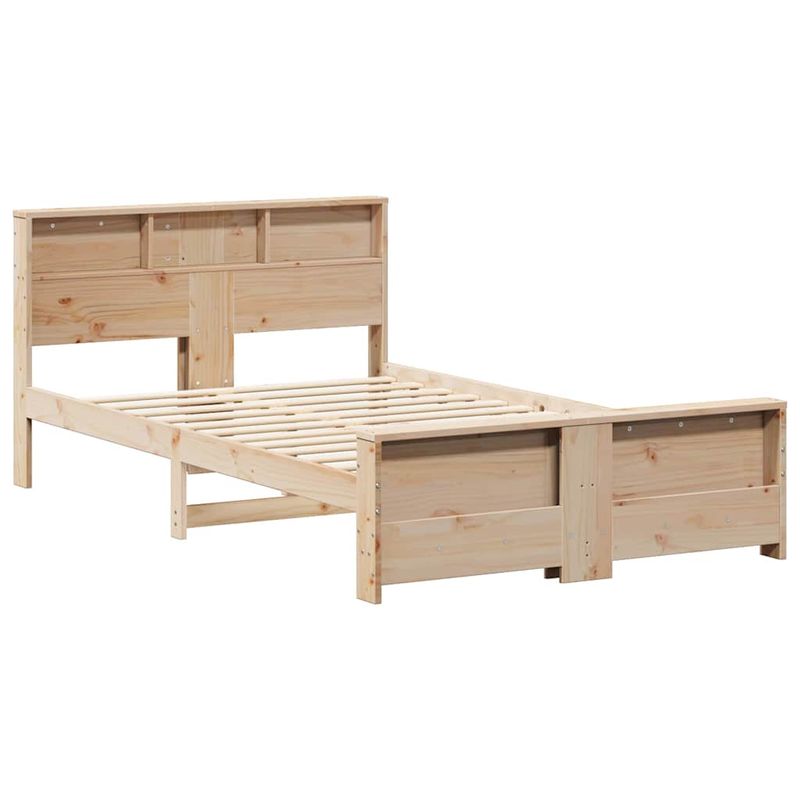 Casa si Gradina - Mobilier - Paturi si accesorii - Paturi - Cadru de pat cu headboard Maro 120 x 200 cm Lemn masiv de pin - Infinity.ro