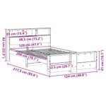 Casa si Gradina - Mobilier - Paturi si accesorii - Paturi - Cadru de pat cu headboard Maro 120 x 200 cm Lemn masiv de pin - Infinity.ro