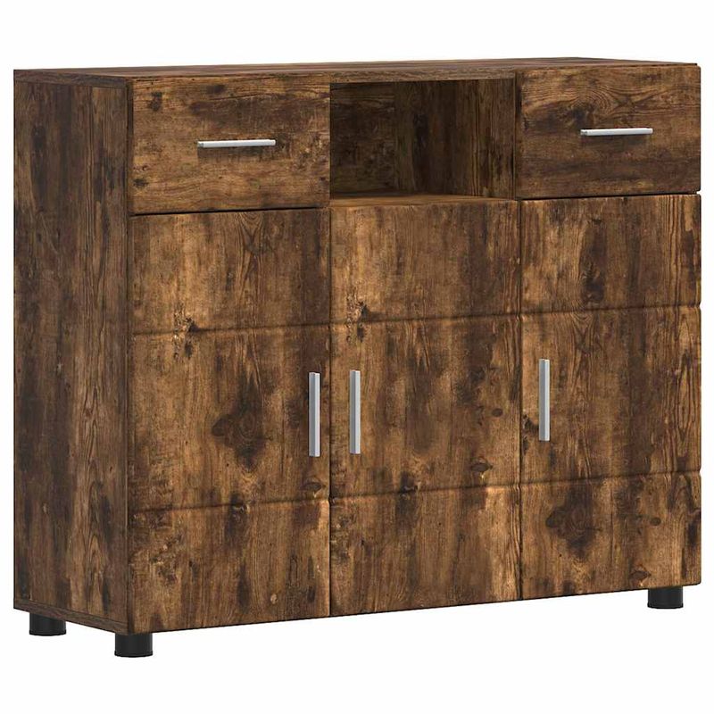 Casa si Gradina - Mobilier - Comode si corpuri - Comode - Bufet cu sertar Stejar afumat 88.5 x 30.5 x 73 cm Lemn compozit - Infinity.ro